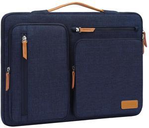 MOSISO 360 Protective Laptop Case 15 inch, 15 inch Laptop Sleeve Compatible with MacBook Air M4 M3 M2 2025 2024 2023, Dell XPS Plus, Side Open Carrying Case with 4 Zipper Pockets&Handle, Navy Blue