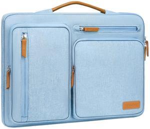 MOSISO 360 Protective Laptop Case 15 inch, 15 inch Laptop Sleeve Compatible with MacBook Air M4 M3 M2 2025 2024 2023, Dell XPS Plus, Side Open Carrying Case with 4 Zipper Pockets&Handle, Air Blue