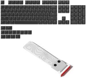 Womier Low Profile Shine Through Keycaps, Custom Keyboard Keycaps 75 Percent Custom Keyboard Straps with Adhesive