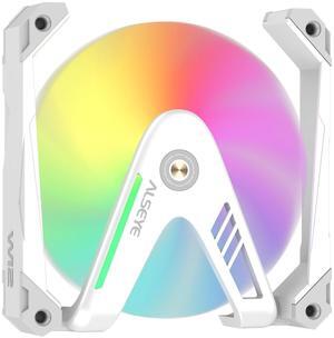 ALSEYE W12 Pro Case Fan, Extraordinary 'W' Designed PC Case Fans, Full Aluminium Frame Case Fan, 120mm ARGB & PWM Computer Case Fan (White)