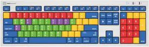Logickeyboard Kids Learning Board  Teaching Vowels and Consonants, and Lowercase vs Capital Letters  for School and Private use  Plug-and-Play with MacOS - LKB-LBHS-CWMU-US