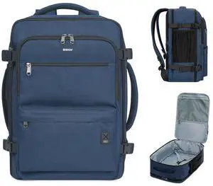 WANDF Travel Backpack For Spirit Airlines Personal Item Bag 18x14x8 with Wet Pocket, 17 Inch Laptop Backpack for Men Women(Navy Blue)