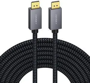 IVANKY DisplayPort Cable 25ft/7.5M, Long DP to DP Cable, [4K@60Hz, 2K@144Hz, 2K@165Hz], Nylon Braided High Speed DisplayPort 1.2 Cable, Compatible for Gaming Monitor, TV, PC, Laptop and More