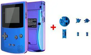 IPS Ready Upgraded eXtremeRate Chameleon Purple Blue Replacement Shell + Buttons for Gameboy Color - Fit for GBC OSD IPS & Regular IPS & Standard LCD - Console & IPS Screen NOT Included
