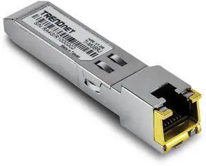 TRENDnet 1000BASE-T Industrial SFP RJ45 Copper Module, TI-MGBRJ, Supports Data Rates up to 1.25Gbps, NDAA TAA Compliant, Lifetime Protection