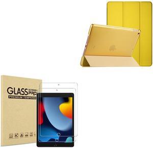 ProCase iPad 10.2 Case iPad 9th Generation 2021/ iPad 8th Generation 2020/ iPad 7th Generation 2019 Case -Antiquemoss Bundle with ProCase 2 Pack iPad 10.2 9th Generation Screen Protector