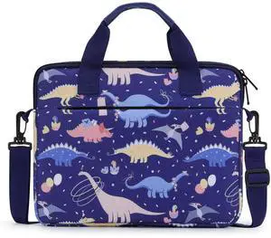 MoKo 10-12.5 Inch Kids Tablet Sleeve Carrying Case for Fire HD 10 13th/11th Gen, Fire HD 8/7 Kids 2022, Tablet Bag with Shoulder Strap for 10/10.1 Inch Android 12/13, Blue Dinosaur