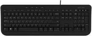 Incase Wired Keyboard 600 - Designed by Microsoft - Spill Resistant, Quiet Touch Keys, Plug and Play, 4 Hotkeys, Windows Start Key - Black