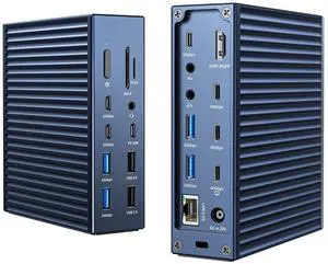 ACASIS Thunderbolt 4 Dock - 21 Ports,MacBook Pro Docking Station Dual Monitor,8K60Hz HDMI, 2.5 GbE Ethernet, SD/TF 4.0, 10Gbps USB C/A 3.2 Gen2, 3.5mm Audio, 40Gbps Dock for Mac M1/M2/M3 Pro/Max