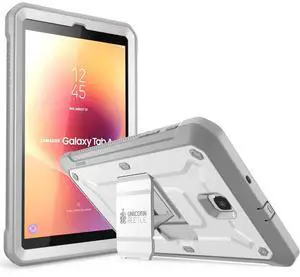 SUPCASE for Samsung Galaxy Tab A 8.0 Case SM-T387 (Unicorn Beetle Pro), [Built-in Screen Protector & Stand] Heavy Duty Full-Body Rugged Protective Tablet Case for Galaxy Tab A 8.0 (2018), White