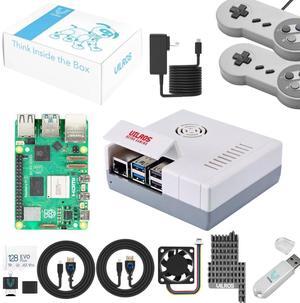 Vilros Raspberry Pi 5 Retro Gaming Kit (4GB RAM, 128GB SD Card, 2x Gamepads, HDMI, USB)