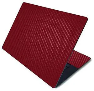 MightySkins Carbon Fiber Skin for Microsoft Surface Laptop 3 15" - Solid Burgundy | Protective, Durable Textured Carbon Fiber Finish | Easy to Apply, Remove, and Change Styles | Made in The USA