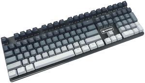 YMDK Double Shot 108 Dyed PBT Shine Through OEM Profile Keycap Rainbow Carbon Sunset Backlit Keycaps for MX Switches Mechanical Keyboard(Only Keycap) (Polar Day)