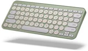LTC MK791 Multi-Device Bluetooth Keyboard, Rechargeable Compact Slim Wireless Keyboards w/ 79 Keys, Low-Profile & Colorful, for PC Laptop MacBook iPad Smartphone Tablet, Green