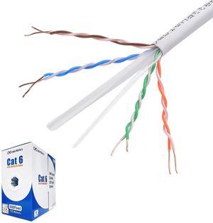 Cable Matters [UL Listed] 10Gbps in-Wall Riser Rated (CMR) 23AWG Bare Copper Cat6 Ethernet Cable - 500ft, Cat 6 Ethernet Cable Spool, Cat 6 Cord Bulk, White