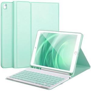AHYWTAN Keyboard Case for iPad 9/8/7th Gen 10.2'',Case with Keyboard ipad 10.2 inch,Keyboard for iPad 9th Gen,Bluetooth Keyboard for iPad 10.2,iPad Keyboard Case 9th Gen with Pencil Holder (Green)