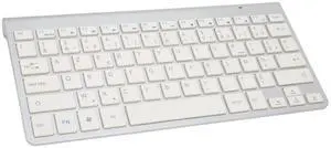 ASHATA Wireless USB-C Keyboard, 2.4g Portable Bilingual Keyboard (French-English), Slim Design for Desktop, Laptop, Tablet