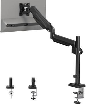 BONTEC Single Monitor Arm Desk Mount for 13-34 Inch Screens, Adjustable Gas Spring Arm with Tilt, Swivel, Rotation, VESA 75x75mm 100x100mm, Holds up to 19.8lbs, C-Clamp & Grommet Base, Ergonomic Stand