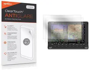 BoxWave Screen Protector Compatible with Dynon Skyview HDX (10 in) - ClearTouch Anti-Glare (2-Pack), Anti-Fingerprint Matte Film Skin for Dynon Skyview HDX (10 in)