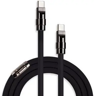 chubbycable Black Chubby - Special Black Samurai Edition Silicone USB C Cable Durable 240W Fast Charging Cable Phones Tablets Power Bank Charger Cord, Type C to Type C, 1.64FT