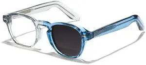 Cyxus Photochromic Glasses Both Frames and Lenses Color Changing with Blue Light Blocking UV Protection(8230i75 Light Color to Blue)