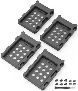 DecorStat 4 Pack SSD HDD Holder Mounting Bracket Hard Drive Adapter 2.5'' to 3.5'' SSD Bracket Converter Internal Hard Disk Drive Caddy Case Tray for 2.5 HDD with SATA III Interface Hot Swap Plug