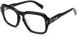 Dollger Blue Light Blocking glasses women fashion Men Square frame blue light glasses (Black) D1E240402