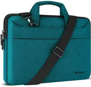 DOMISO 14 inch Laptop Bag Messenger Bag for Men Laptop Tote Bag for Women Business Office Work Briefcases Computer bag, Teal