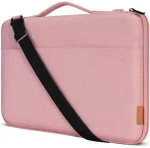 DOMISO 14 Inch Laptop Bag Cover Waterproof Shockproof Notebook Sleeve Case Shoulder Bag Protective Cover for 14" HP Stream 14 Pavilion 14/2017 ThinkPad X1 Yoga 710/14" ThinkPad A475,Pink