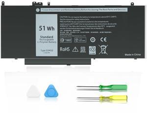 SLE-TECH G5M10 Battery for Dell Latitude 14 E5450 15 E5550 E5250 P48G001 Series 15.6 inch, 8V5GX R9XM9 1KY05 08V5GX VMKXM 5XFWC PF59Y WYJC2 0WYJC2 TXF9M 451-BBLN 451-BBLL 451-BBLK, 7.4V 51WH 4-Cell