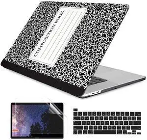 DONGKE for MacBook Pro 16 inch Case 2020 2019 Model A2141, Plastic Hard Shell Case Cover Only Compatible with MacBook Pro 16 inch with Retina Display & Touch Bar Fits Touch ID, Composition Book