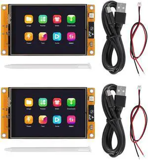2Pcs 3.5" LCD Display Screen ESP32 Development Board 320X480 Resolution ESP32-WROOM-32 WiFi Smart Display Screen 3.5inch OLED TFT Module Resistive Touch for Arduino IDE,ESP IDE,Micropython and Mixly