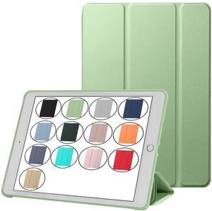 iPad 9.7 Inch 6th Gen / 5th Gen [iPad 6 iPad 5 ] A1893 A1822 A1954 MRJN2LL/A MR7G2LL/A MR7F2LL/A MP2F2LL/A MP2G2LL/A MPGT2LL/A Ultra Smart Auto Sleep/Wake with Honeycomb TPU Back Cover - Tea Green