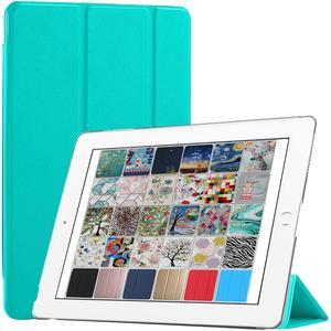 DuraSafe Cases for iPad Mini 4th Gen 2015 7.9 [ Mini 4 ] A1538 A1550 Slim Lightweight Protective Frosted PC Dual Angle Stand Front & Back Cover - Aqua