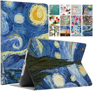 DuraSafe Cases for iPad Mini 6 8.3 Inch 2021 [ Mini 6th Gen ] A2567 A2568 A2569 MK7M3LL/A MLWL3LL/A MK7R3LL/A MK7P3LL/A MK7T3LL/A Printed Folio Smart Sleek & Classic Design Cover - Starry Night