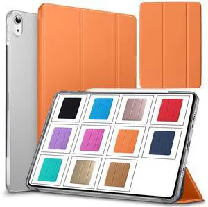DuraSafe Cases iPad PRO 11 Inch 1st [ PRO 11 2018 1 Gen ] A1980 A1934 A2013 A1979 MTXN2LL/A MTXP2LL/A MTXR2LL/A Trifold Hard Smart PC Translucent Back Cover - Orange