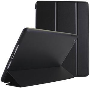DuraSafe Cases for iPad 4 iPad 3 iPad 2-9.7 Inch [iPad 4th / 3rd / 2nd Old Model ] A1396 A1416 A1430 A1403 A1458 A1459 A1460 A1395 A1397 Smart Trifold Lightweight Soft Silicone TPU Back Case - Black