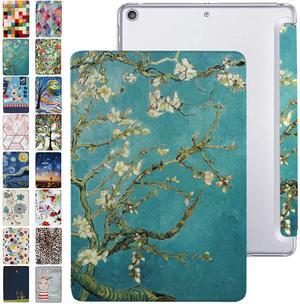 DuraSafe Cases for iPad PRO 11 1st 2018 [ PRO 11 Inch 1 Generation ] A1980 A1934 MU0T2LL/A MU0Y2LL/A MTXN2LL/A MTXP2LL/A Trifold Printed PC Lightweight Protective Clear Back Cover - Blossom