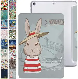 DuraSafe Cases for iPad Mini 4th Gen 2015 Printed Case A1538 MK6K2LL/A MK6J2LL/A MK6L2LL/A A1550 MK9J2LL/A MK9H2LL/A MK9G2LL/A MK9P2LL/A MK9Q2LL/A MK9N2LL/A MK882LL/A MK862LL/A MK8C2LL/A - Bunny Hat