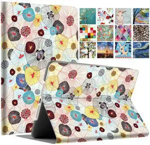 DuraSafe Cases for iPad PRO 10.5 Air 3 [ PRO 10.5 Inch Air 3rd Gen ] A1701 A1709 A1852 A2152 A2123 A2153 A2154 Printed Folio Magnetic Smart Protective Sleek & Classic Design Cover - Yarn Flowers