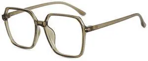 Firmoo Blue Light Blocking Glasses for Women/Men, Oversized Square Green Frame Computer Glasses for Screen, YC1291