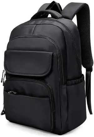 FOXLOVER Travel Laptop Backpack, Anti-Theft Slim Business Backpack, School College Bag for Men & Women, Fits 15.6 Inch Laptop (Black)