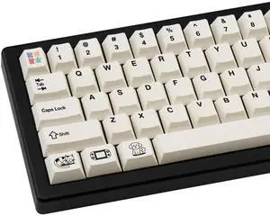 GEKUCAP 130 Keys White Keycaps Minimalist PBT Custom Key Caps Cherry Profile Dye Sublimation Keycap Set for Cherry MX Gateron Kailh Switches Mechanical Keyboard, Leisurely Theme