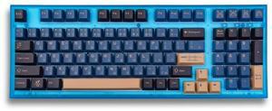PBT Keycaps,129 Keys Japanese Keycap Dye Sublimation for 61/64/68/87/96/104/108 MX Cherry Kailh Switch Mechanical Keyboard(Blue Samurai)