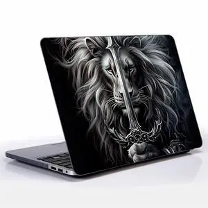 Goodsprout Computer Case for MacBook Air 15 Inch The Cool Lion Sword Colorful Pattern Black Release 2023 Model A2941/A3241 Hard Shell Case Compatible with MacBook Air 15 Inch