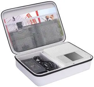 HESPLUS Shockproof Hard Storage Case for Canon Selphy CP1500 CP1300 CP1200 Wireless Color Photo Printer - White