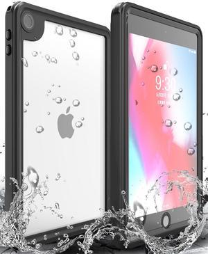 Hualele iPad Mini 5 Waterproof Case, IP68 Underwater Shockproof Drop Proof Full Body with Screen Protector Protective Cover with Lanyard and Kickstand for iPad Mini 5th Generation