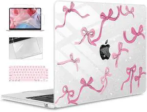 ICEKEE Compatible with M4 MacBook Air 15 inch A3241 Case 2025 Fits 2024 2023 Release A3114 M3 A2941 M2 with Retina Display Touch ID,Printed Plastic Hard Case for MacBook Air 15.3", Bows