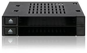 ICY DOCK Dual 2 Bay 2.5" SSD & HDD Dock Tool-Less Hot-Swap SATA / SAS Mobile Rack Enclosure for 3.5" Bay - flexiDOCK MB522SP-B