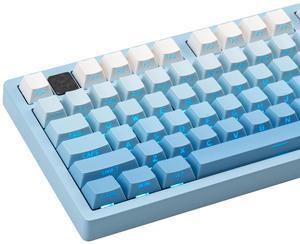 JOLINTAL 136 Keys Gradient Blue Keycaps, Side Print Shine Through Keycap, Custom Double Shot PBT Keycaps, Cherry Profile Keycap 60 Percent Cherry Mx for ANSI/ISO Layout Mechanical Keyboard